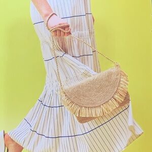 Anthropologie Mar Y Sol Tanya Raffia Crossbody Bag